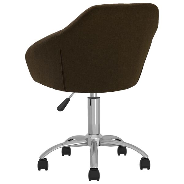 vidaXL B&uuml;rostuhl Drehbar Dunkelbraun Stoff