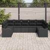 vidaXL Gartensofa-set Schwarz Poly-Rattan