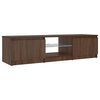 vidaXL TV-Schrank mit LED-Leuchten Braun Eichen-Optik 140x40x36 cm