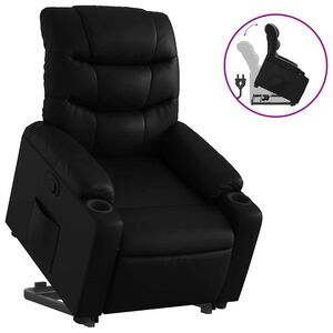 vidaXL Massagesessel mit Aufstehhilfe Elektrisch Weinrot Kunstleder