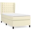 vidaXL Boxspringbett mit Matratze Creme 80x200 cm Kunstleder