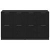 vidaXL Sideboard 2 pcs Schwarz Eichen-Optik 60 x 30 x 70 cm
