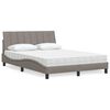 vidaXL Bett mit Matratze "Hanko" Taupe 140x200 cm Stoff