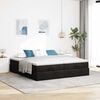 vidaXL Ottoman-Bett mit Matratzen Schwarz 200x200 cm Stoff
