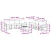 vidaXL Outdoor-Sofagarnitur mit Kissen 9 pcs Natur und Anthrazit