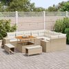 vidaXL Garten-Sofa-Set mit Kissen mit Speicher 12 pcs Beige und Creme