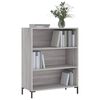 vidaXL Bücherregal Grau Sonoma 69,5x32,5x90 cm Holzwerkstoff