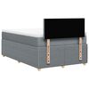 vidaXL Boxspringbett mit Matratze Hellgrau 120x200 cm Stoff