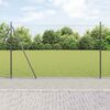 vidaXL Zaunpfosten Grau 10 x 1,5 m (60 x 60 mm Maschen) Stahl und PVC