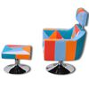 vidaXL TV-Sessel mit Patchwork-Design Stoff