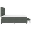 vidaXL Boxspringbett mit Matratze Dunkelgrau 200 x 200 cm Stoff