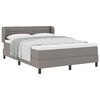 vidaXL Boxspringbett mit Matratze Taupe 140 x 190 cm Stoff