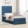 vidaXL Ottoman-Bett mit Matratze & LEDs Blau 80x200 cm Stoff
