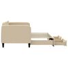 vidaXL Tagesbett Ausziehbar mit Schubladen Creme 80x200 cm Stoff