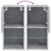 vidaXL TV-Schrank mit LED-Leuchten Betongrau 30,5x30x60 cm