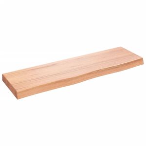vidaXL Wandregal Hellbraun 100x30x(2-6) cm Massivholz Eiche Behandelt