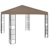 vidaXL Pavillon mit LED-Lichterkette 3x3 m Taupe
