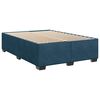 vidaXL Boxspringbett mit Matratze Dunkelblau 140x200 cm Samt