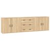 vidaXL Sideboards 3 Stk. Sonoma-Eiche Holzwerkstoff