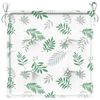 vidaXL Stuhlkissen 4 Stk. Blattmuster 50x50x4 cm Stoff