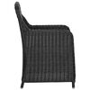 vidaXL 9-tlg. Garten-Essgruppe Poly Rattan Schwarz