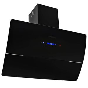 vidaXL Dunstabzugshaube Wandmontage Edelstahl 756 m&sup3;/h 90 cm Schwarz