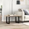 vidaXL Couchtisch O-Gestell 80x50x40,5cm Massivholz Kiefer & Stahl