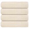 vidaXL Duscht&uuml;cher FROGN 4 Stk. Creme 70x140 cm 360 g/m&sup2;