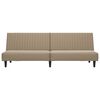 vidaXL Schlafsofa 2-Sitzer Cappuccino-Braun Kunstleder