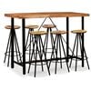 vidaXL 7-tlg. Bar-Set Massivholz Akazie und Altholz