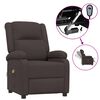 vidaXL Massagesessel Elektrisch Dunkelbraun Stoff