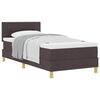 vidaXL Boxspringbett mit Kissen Dunkelbraun 90 x 190 cm Stoff