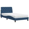 vidaXL Bett mit Matratze Blau 100x200 cm Stoff