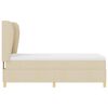 vidaXL Boxspringbett mit Matratze Dunkelgrau 90x190 cm Creme Stoff