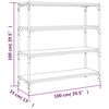 vidaXL Bücherregal Schwarz 100x33x100 cm Holzwerkstoff und Stahl