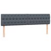 vidaXL Boxspringbett mit Matratze Dunkelgrau 180x210 cm Samt