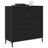vidaXL Sideboard Schwarz 79,5 x 33 x 82 cm Holzwerkstoff