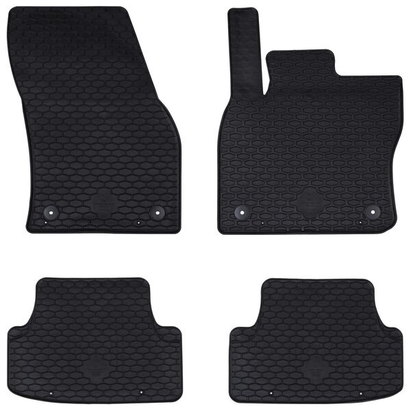 vidaXL Autofu&szlig;matte 4 pcs Schwarz geeignet f&uuml;r Sitz ATECA 2016- Gummi