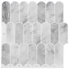 vidaXL Federfliese 10 Stk. Grau Marmor 30 x 30 cm Polyurethan und PET