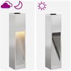 vidaXL Solar LED Wegeleuchte 2 pcs Silber Edelstahl