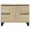 vidaXL Badschrank Sonoma-Eiche 80x33x60 cm Holzwerkstoff