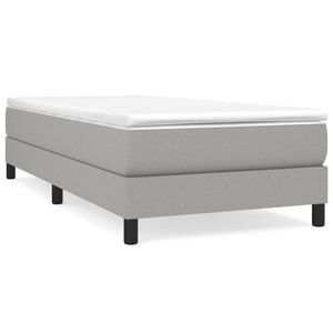 vidaXL Boxspringbettgestell Hellgrau 80x200 cm Stoff