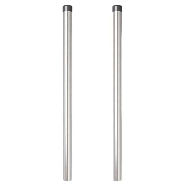 vidaXL Zaunpfosten 2 pcs Silber 90 cm Pulverbeschichteter Stahl