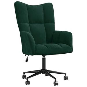 vidaXL Relaxsessel Dunkelgr&uuml;n Samt
