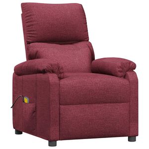 vidaXL Massagesessel Weinrot Stoff