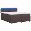 vidaXL Boxspringbett mit Matratze und LED Dunkelbraun 180 x 200 cm