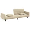 vidaXL Schlafsofa mit Kissen Creme Stoff