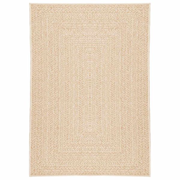 vidaXL Teppich ZIZUR Beige 120x170 cm Jute-Optik Indoor und Outdoor