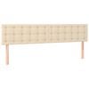 vidaXL Kopfteile 2 Stk. Creme 90x5x78/88 cm Stoff