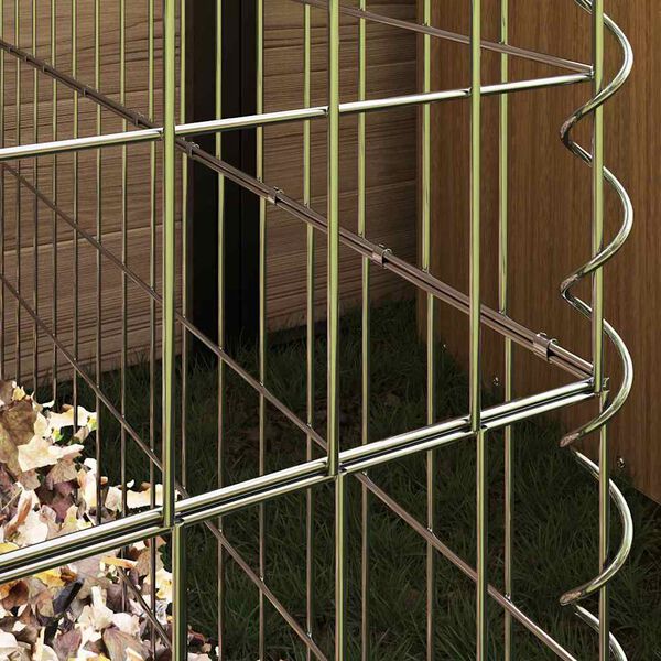 vidaXL Quadratischer Komposter 100 x 100 x 100 cm Eisen